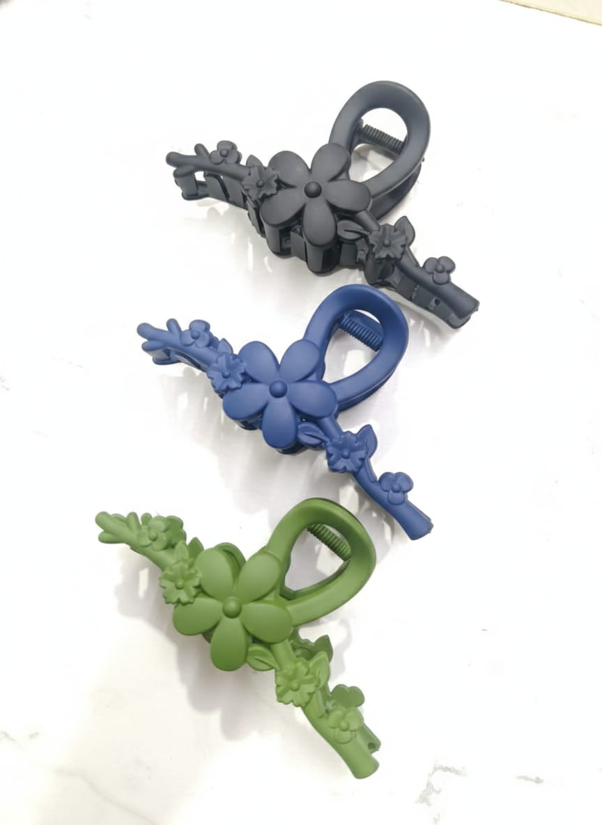Hair claw t shape jaw clip matte big fancy Hair Cultcher pack of 3