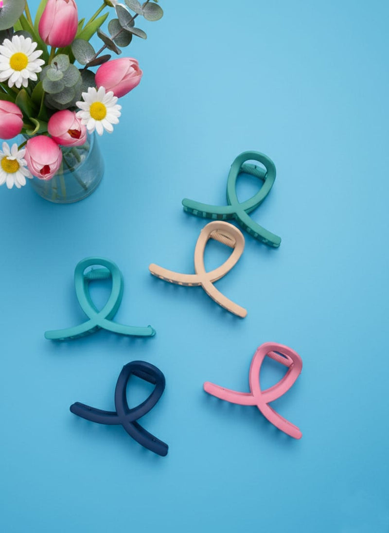 Hair claw clips for women girls claw Hair Clips,Matte Hair Claws multiple colour pack of 4