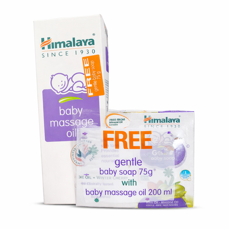 Himalaya Baby Massage Oil 200ml |Free Gentle Baby Soap 75g*