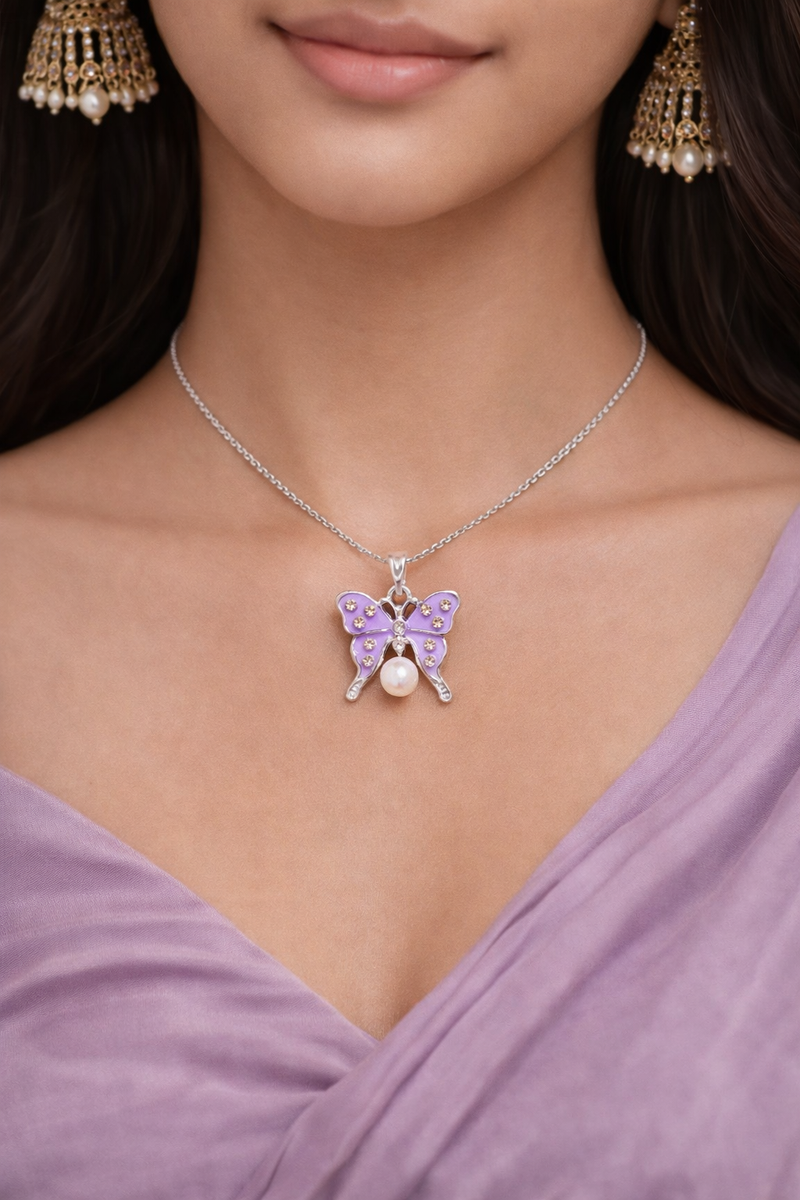 Sweet & Simple Butterfly Long Necklace Set of 3