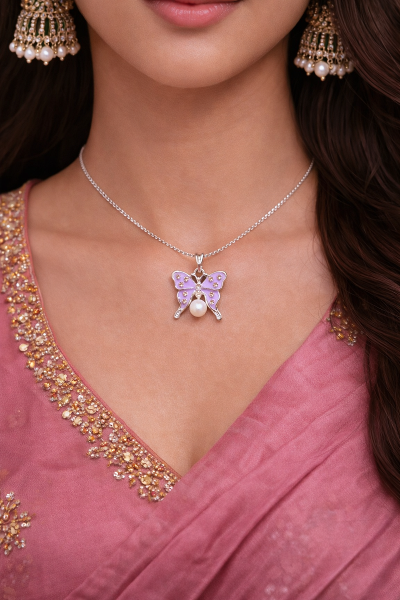 Sweet & Simple Butterfly Long Necklace Set of 3