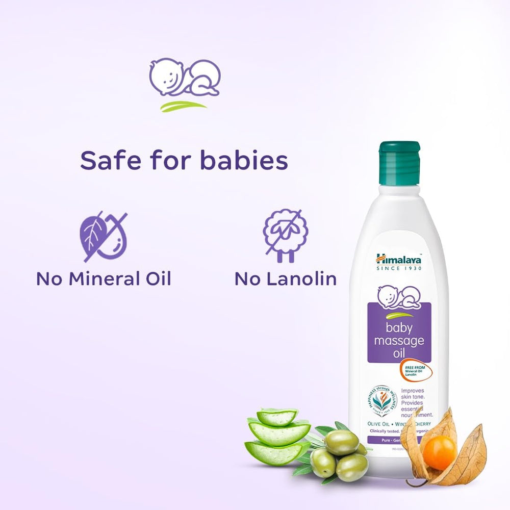 Himalaya Baby Massage Oil 200ml |Free Gentle Baby Soap 75g*