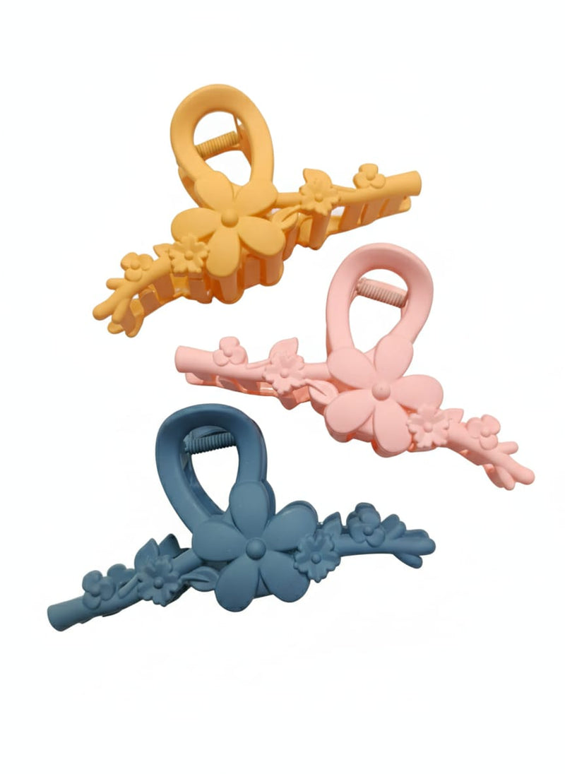 Hair Clutcher for women 3pcs matte finish for women and girls -perfect for casual Attire