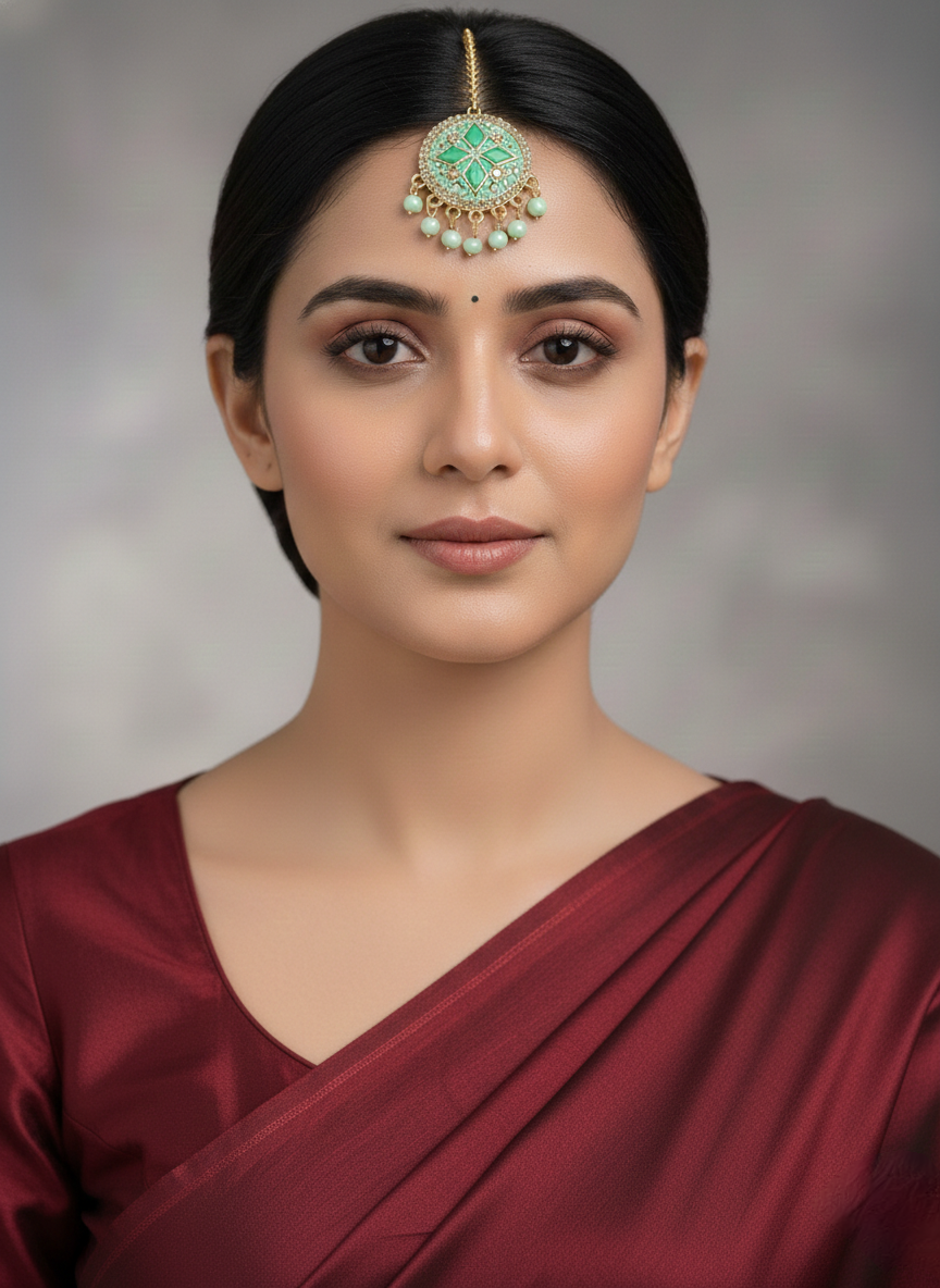 ✨Anti-Tarnish Luxury Traditional Earrings with Matching Tika Set