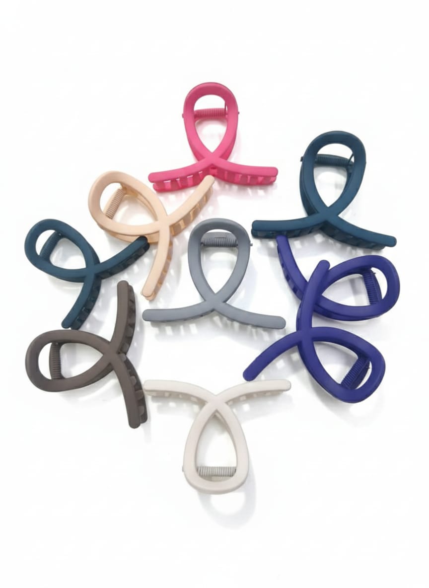 5 Pcs of matte large multi Designer korean Hair Claw Clips | Clutcher for girls & women