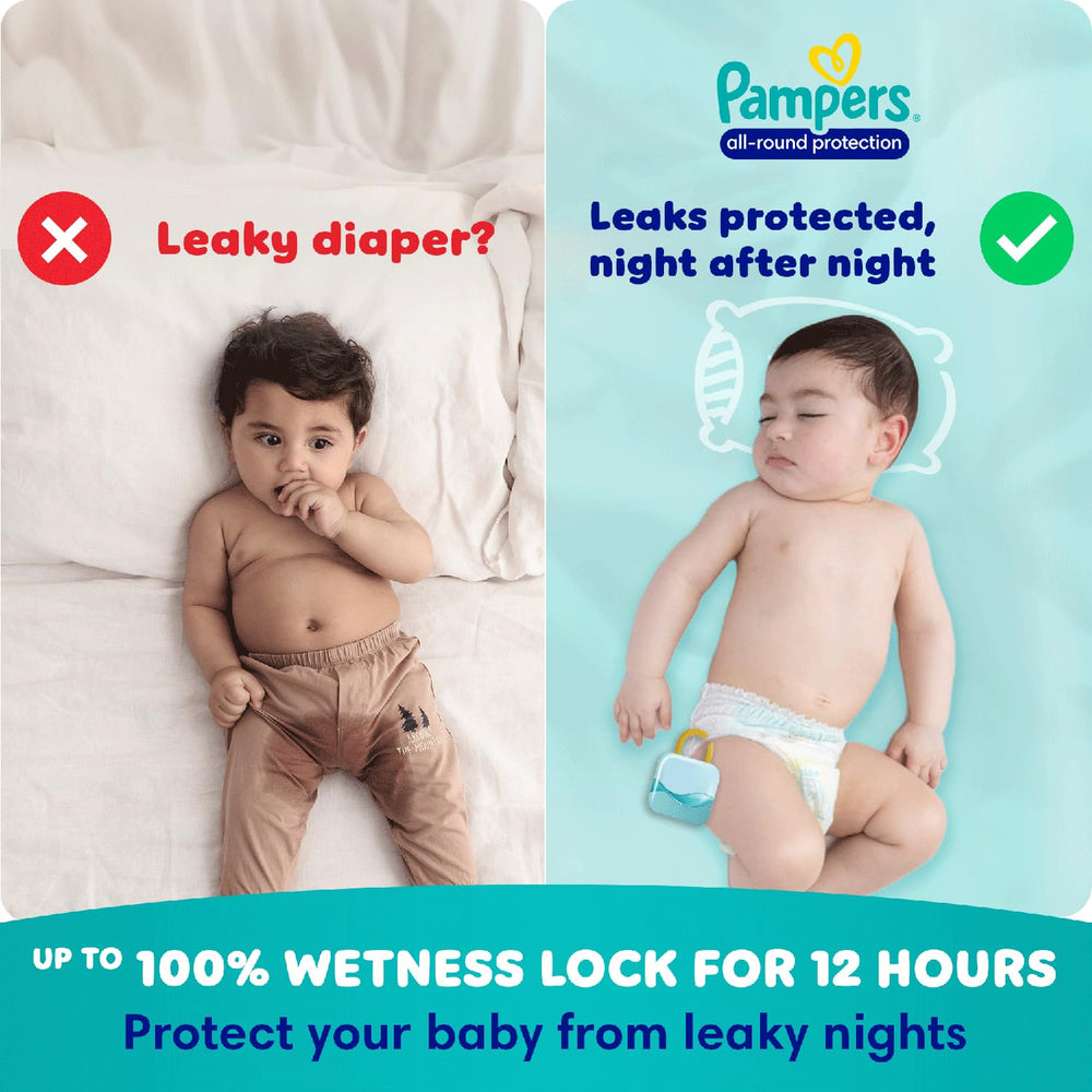 Pampers Happy Sleep Pant Style Baby Diapers, X-Large (XL), 22 Count, 1 Pampers = 1 Night Sleep, with Anti Rash Shield, 12-17 Kg Diapers