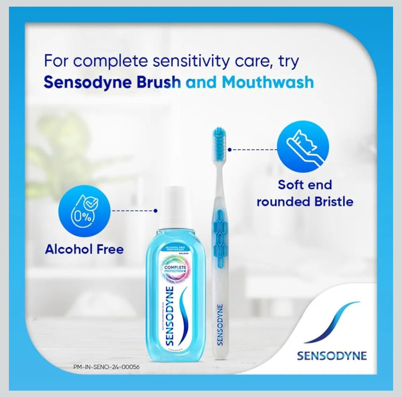 Sensodyne Toothpaste Fresh Gel | Daily Sensitivity Relief Tooth Paste Pack of 1 - 150gm | Dentist Recommended |Free Sansodyne toothbrush worth-62