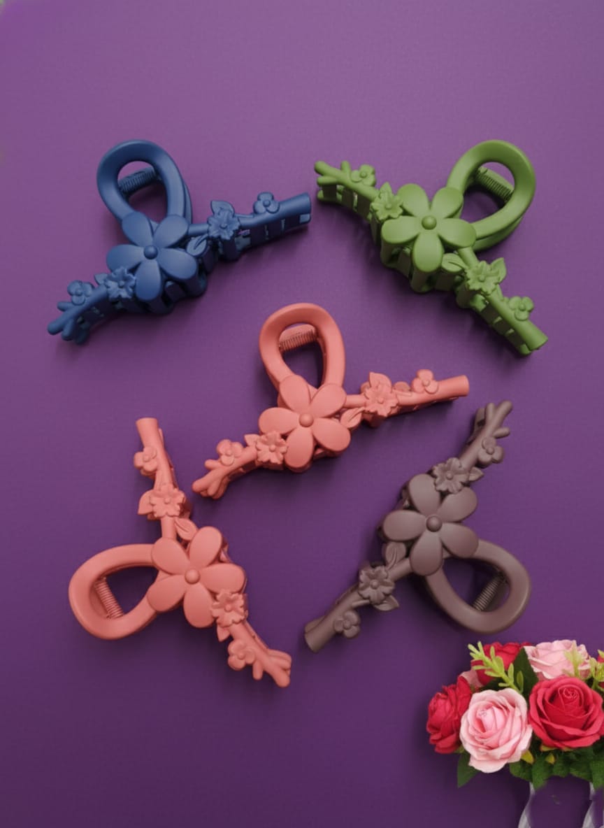 3 Pcs Large Hair matte claw very strong product for girls and women Hair claw Radam Colour