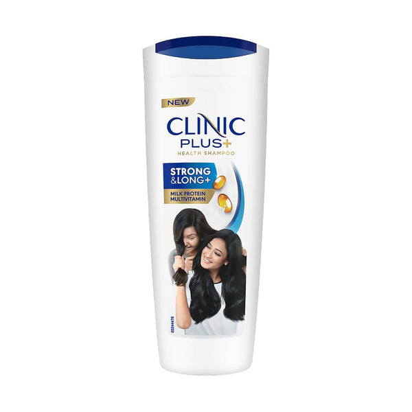 CLINIC PLUS Strong & Long Shampoo, 355 ml, for Nourished and Healthy Hair, with Milk Proteins & Multivitamins, Strengthening Formula for Hair Growth, Suitable for all Hair Type