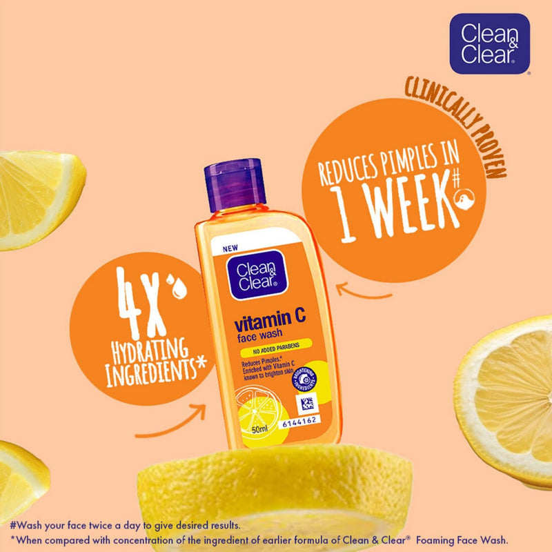 Clean & Clear Vitamin C Face Wash 50ml