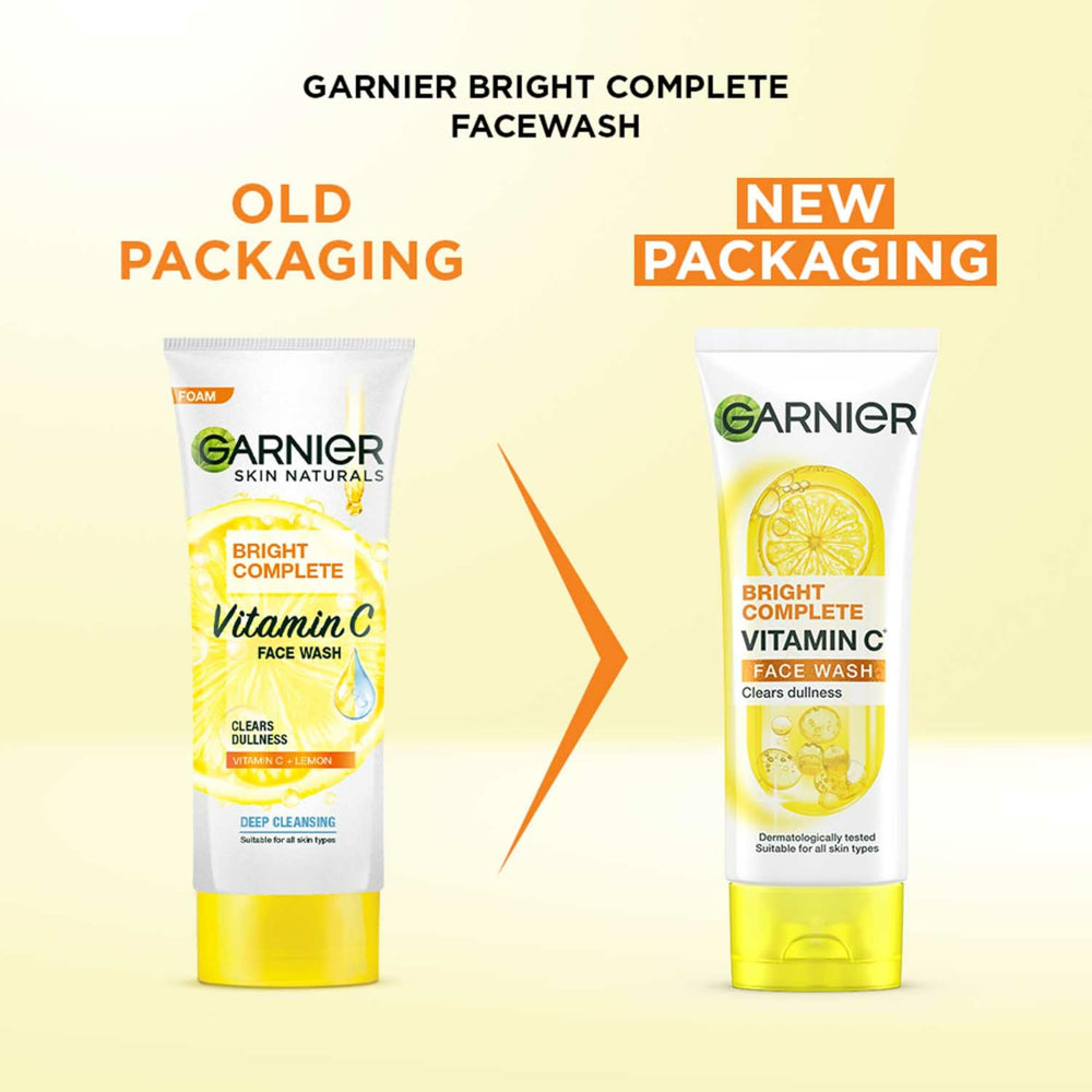 Garnier Skin Naturals, Facewash, Cleansing and Brightening, Bright Complete, 100 g