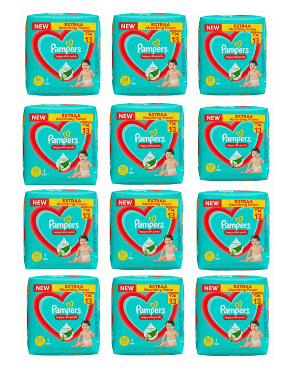 Pampers Complete Skin Comfort Pants (M) Size Medium 7-12 kg | Pack of 12 Pcs