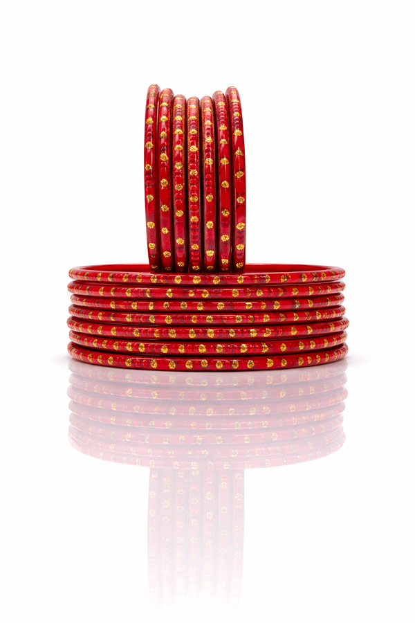 Beautiful Mehrun Colour Bangles with Traditional Look (set of 24)