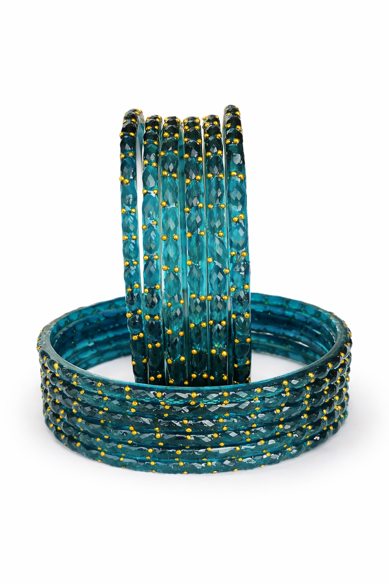 Luxury Style Crystal Bangles Set of 12 with Smooth Comfortable Fit