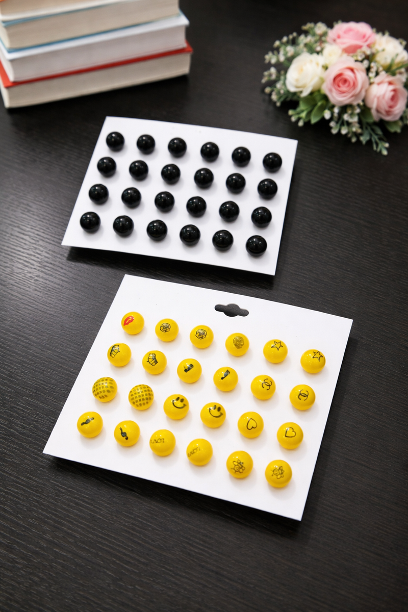 Round Stud Tops Earrings Set – Daily Wear