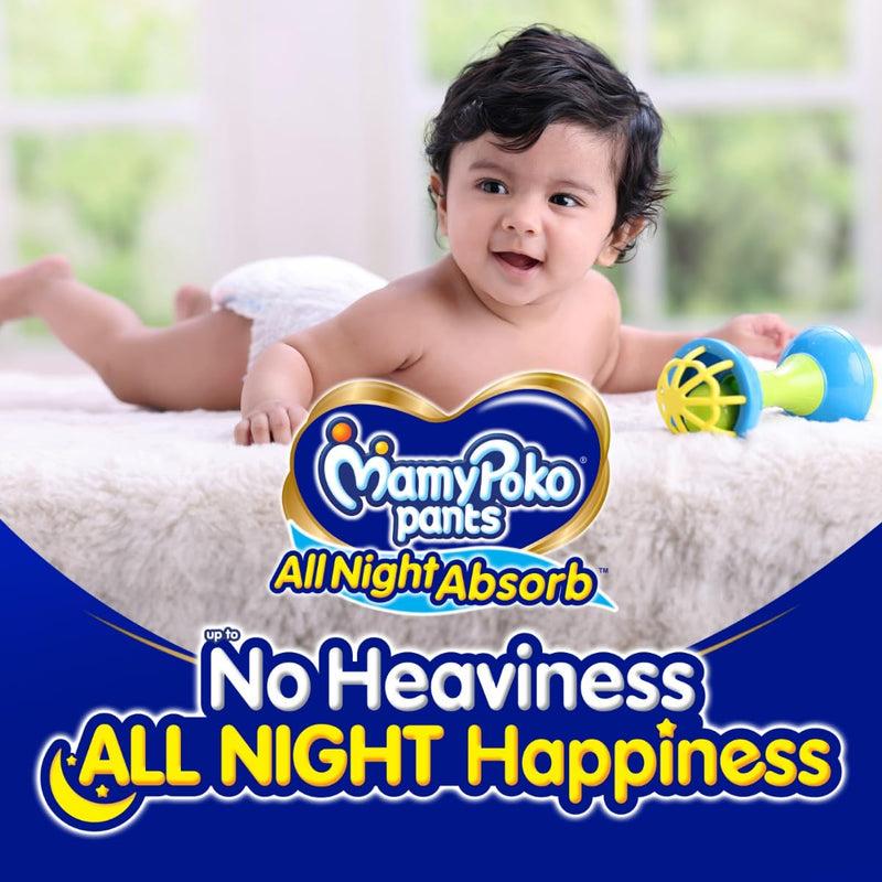 MamyPoko Pants All Night Absorb Baby Diapers, Large (L), 28 Count 9-14 kg