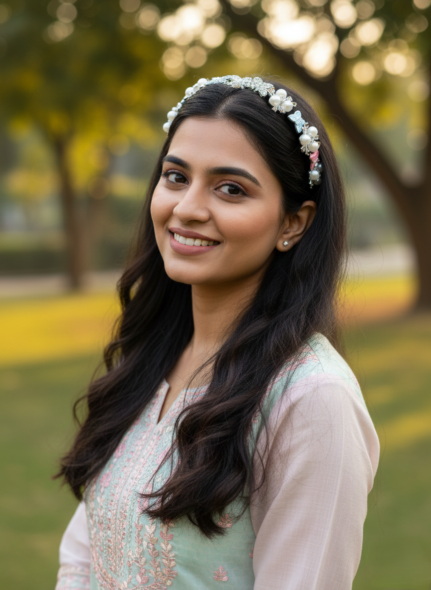 Sweet Pearl Butterfly Hair Band Set of 3