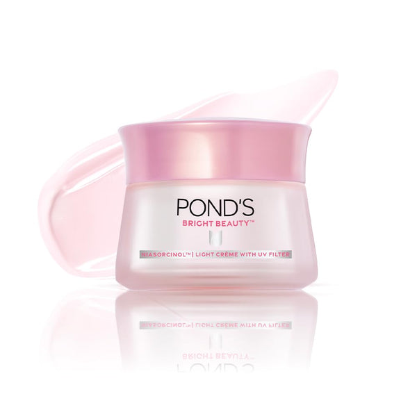 Pond's Bright Beauty Light Cream with UV Filter | Niasorcinol | 100x Better than Vitamin C | Niacinamide | Fades Dark Spots, Brightens Skin, 35g