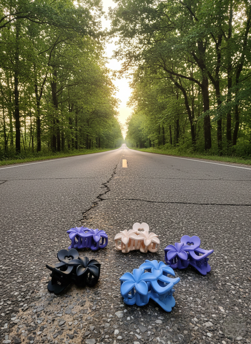 4 Pcs Flower Claw Clips For women & girls -Stylish hair Clutcher | Korean Hair Accessories