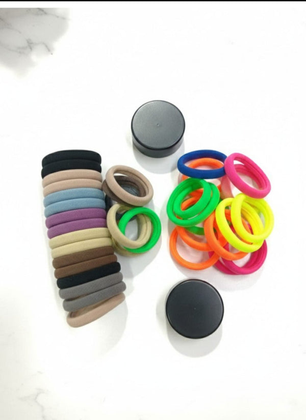 50PCS Multicolour Rubber Band for women & girls Elastic Hair Bands for Daily Use|premium Stretchable Ponytail Hair ties|