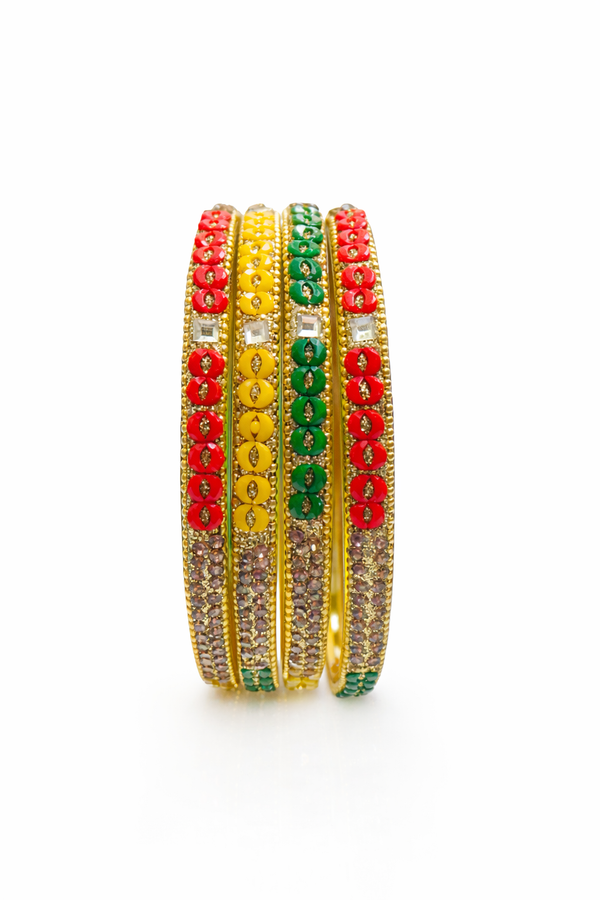 4 pec Bangles set girls & women |multicolour Bangle set
