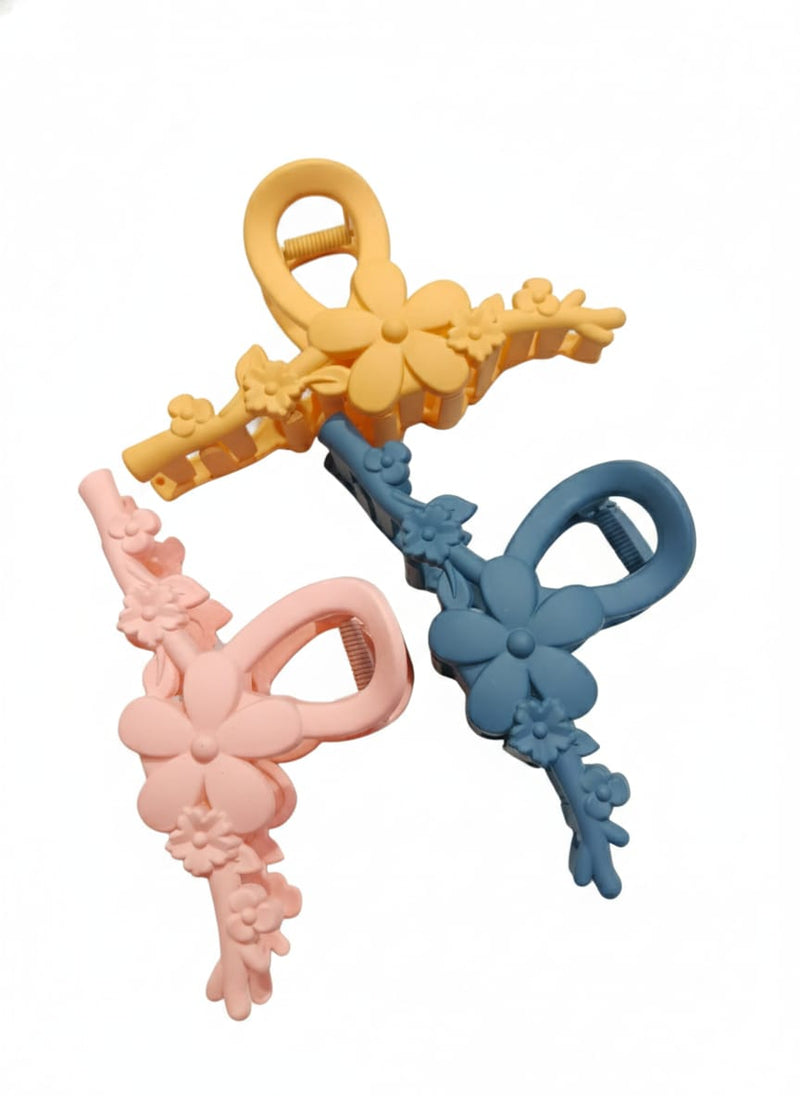 Hair Clutcher for women 3pcs matte finish for women and girls -perfect for casual Attire