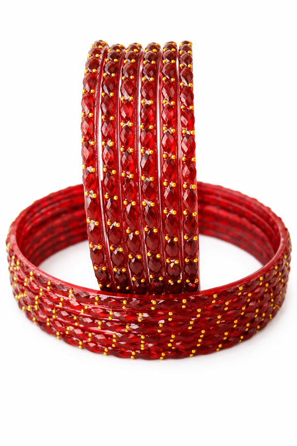 Classic Mehrun Crystal Look Bangles Set of 12