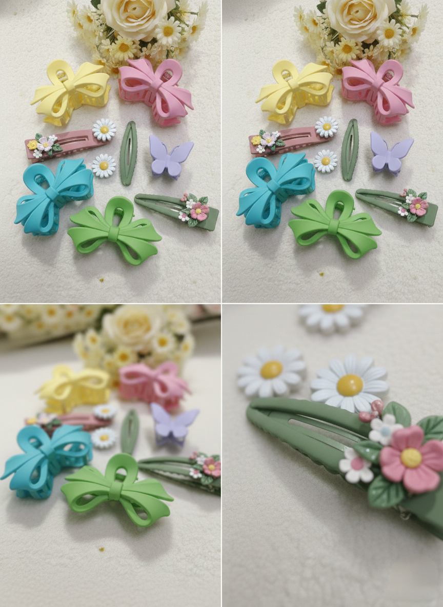 Girls & women Claw Clip Clutchur Flower set pack of 5