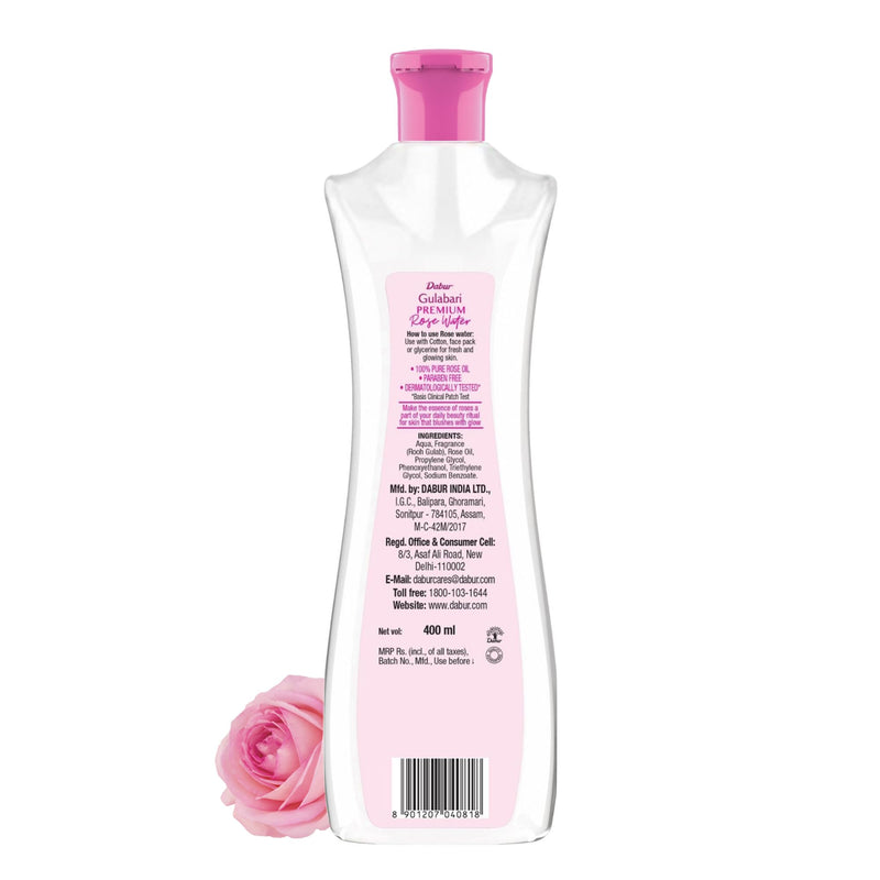 Dabur Gulabari Premium Rose Water with No Paraben for Cleansing and Toning - 250ml