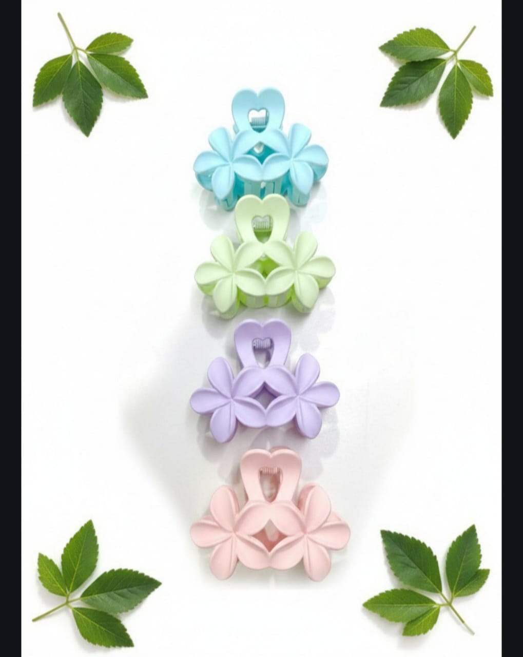 4 Pcs Flower Claw Clip Big size Hair claw Clip for women | Girls & women Daily wear By original
