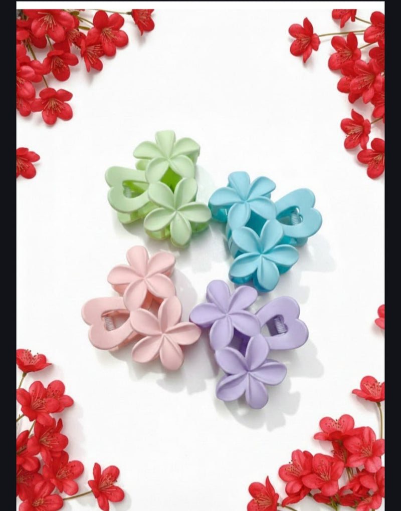 4 Pcs Flower Claw Clip Big size Hair claw Clip for women | Girls & women Daily wear By original