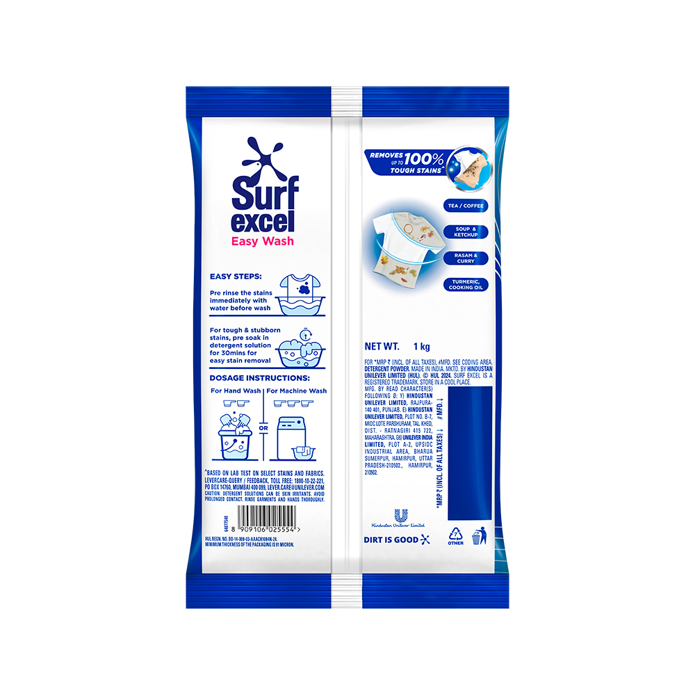 Surf Excel Easy Wash Detergent Powder (1kg)