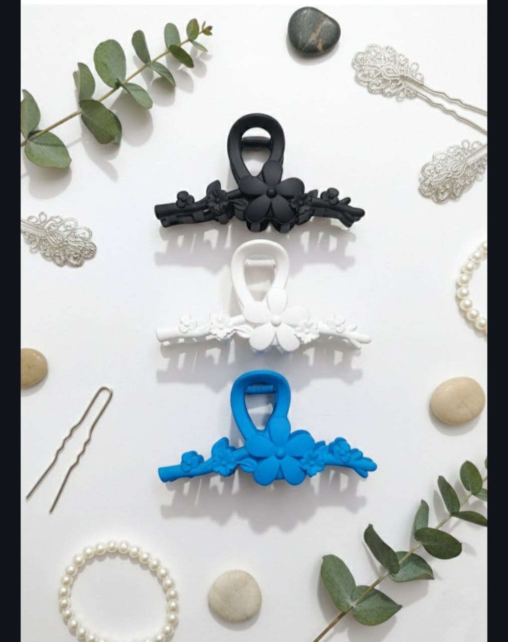 3 Pcs Large Hair matte claw very strong product for girls and women Hair claw Radam Colour