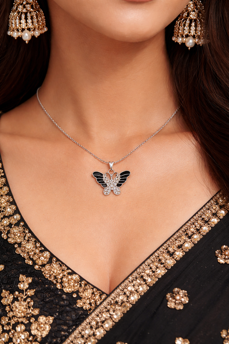Soft Style Butterfly Long Necklace Set-3