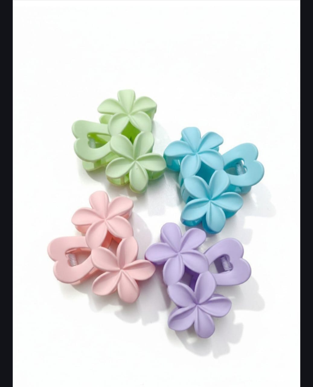 4 Pcs Flower Claw Clip Big size Hair claw Clip for women | Girls & women Daily wear By original