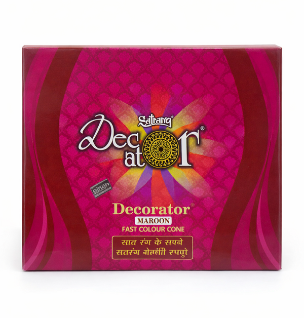 Decorator Chaina Mehndi Cone – Instant Dark Colour, Bridal & Party Use Pack of 12 Pcs