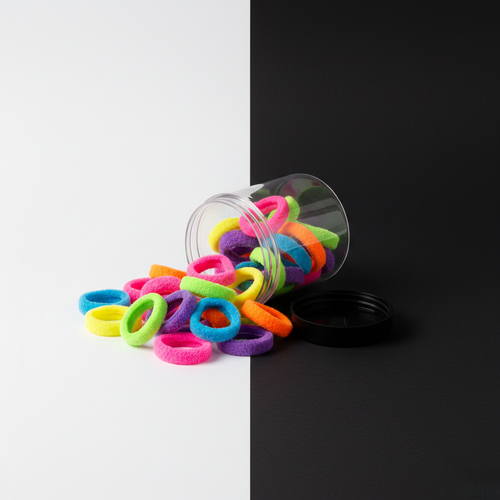 50PCS Multicolour Rubber Band for women & girls Elastic Hair Bands for Daily Use|premium Stretchable Ponytail Hair ties|