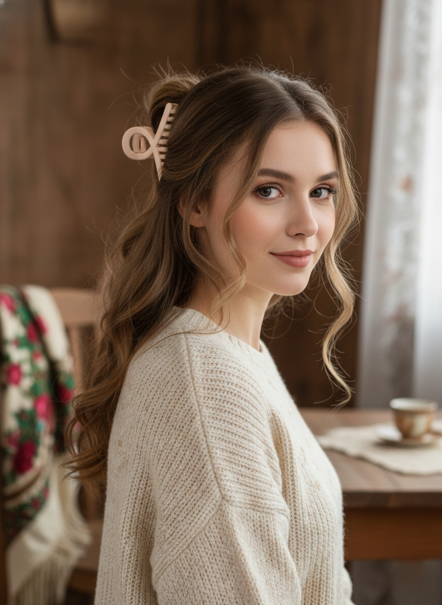 Hair claw clips for women girls claw Hair Clips,Matte Hair Claws multiple colour pack of 4