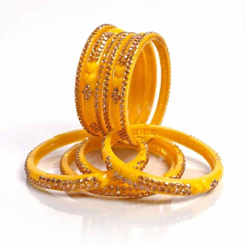 Ms Bangles glass kangan set with golden stone bangle | Amazing combination for girls & women bangles (pack of 12 )